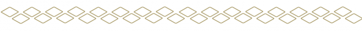 A gold and white banner made of interlocking gold and white diamonds.