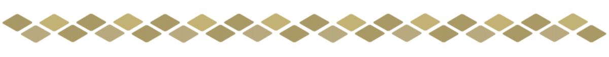 A gold banner made of small interlocking diamonds.