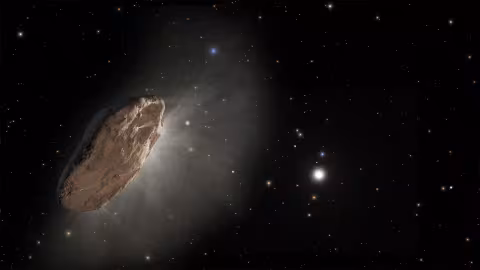 'Oumuamua at the edges of our solar system (Artist's Rendition, NASA) 