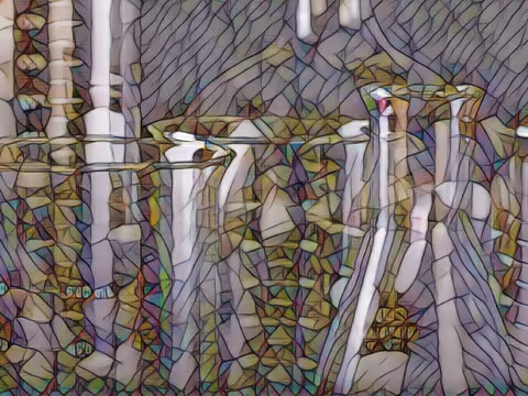 An mosaic-like illustration of chemistry equipment, including flasks and beakers