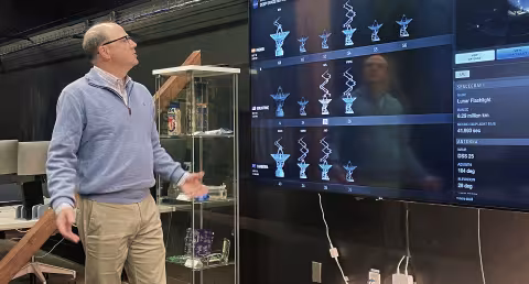 Glenn Lightsey working in one of Georgia Tech's space labs.