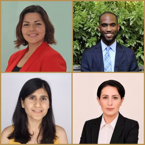 From Top Left (clockwise): Ana Mazmishvili, Ryan Anthony, Samin Alipour, Faeze Fahimi Aghda