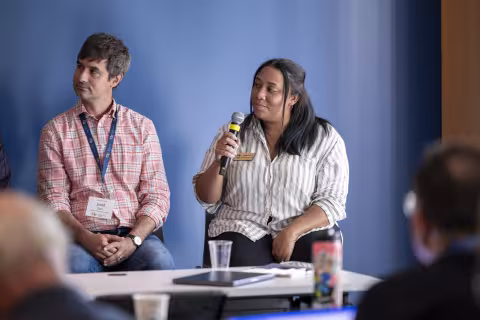 Jordann Britt, Strategic Energy Institute Program Manager participates in a panel of Bridge-Builder Fellows at the 2026 UEILC Annual Summit