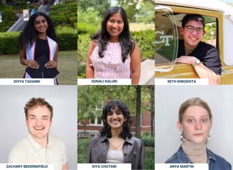 A collage of this year's Fulbright recipients from Georgia Tech